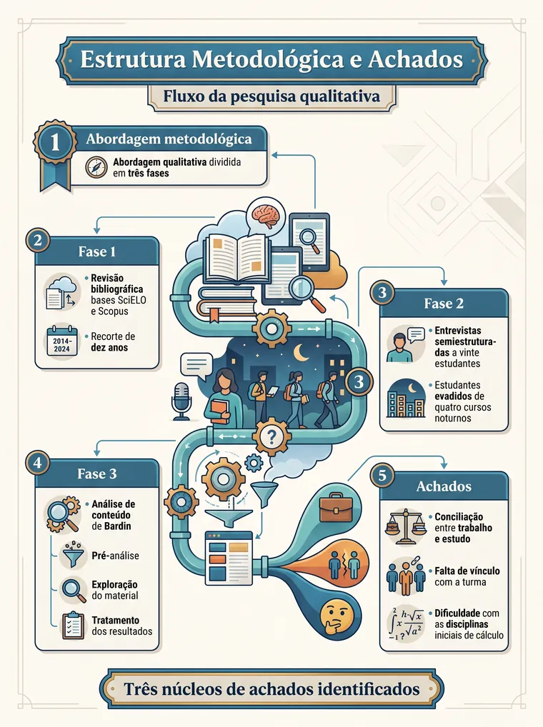 Variação 1 do infográfico sobre a pesquisa qualitativa, em estilo editorial com fundo claro.